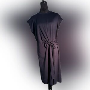 Banana Republic navy blue sleeveless dress with side tie waist size L